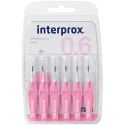 INTERPROX reg nano rosa Interdentalbürste Blister 6 St