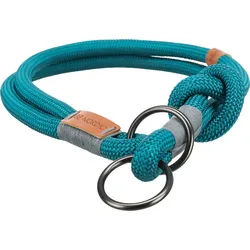 TRIXIE BE NORDIC Zug-Stopp-Halsband, L–XL: 55 cm / Ø 13 mm, petrol / hellgrau