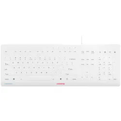 CHERRY Tastatur Stream Protect weiß