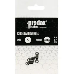Predax Schnurverbinder Predax Kugellagerwirbel black nickel - 3 Tönnchenwirbel