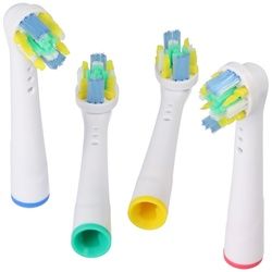 4 Stück Deep Cleaning Brush Ersatz-Zahnbürstenkopf für elektrische Zahnbürsten von Oral-B, passend z.B. für Oral-B D10, D12, D16, D12 und viele andere Modelle von Oral-B