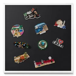 Tulup Magnettafel 50x50 cm Weißer Rahmen Farbe Schwarz , Metall , Rechteckig , 50x50x0.4 cm , Bilder & Rahmen, Pinnwände & Magnettafeln