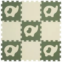 My Baby Lou Bodenpuzzle , Grün, Beige , Kunststoff , 30x30x1 cm , Reach, EN 71 , Babymöbel & Kindermöbel, Babyzimmer, Kinderzimmer Deko