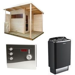 Sentiotec Sauna Komplettset Scala Medium | Saunaofen 100 E | 5 Pers.