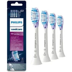Philips Aufsteckbürsten Sonicare Original G3 GumCare, 4 Stück, HX9054, Weiß oder Schwarz weiß