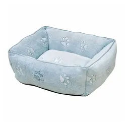 Nobby Tierbett Komfortbett eckig "PAW" grau