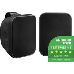 Paar Pronomic OLS-5 BK Outdoor-Lautsprecher schwarz 2x 80 Watt