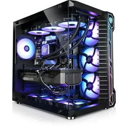 Kiebel Panorama XL IX Gaming-PC (AMD Ryzen 7 AMD Ryzen 7 9700X, RTX 5070, 32 GB RAM, 1000 GB SSD, Wasserkühlung, WLAN, RGB-Beleuchtung)