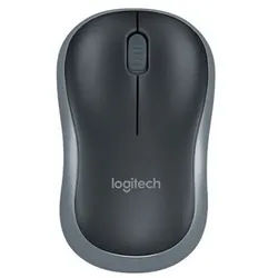 Logitech M185 Maus (wireless, USB Empfänger, schwarz, grau, batteriebetrieben, Scrollrad) schwarz