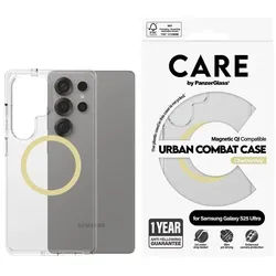 Flagship Case Transparent Urban Combat w. Chardonnay QI Compatible Samsung Galaxy S25 Ultra