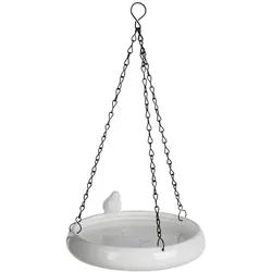 Vogeltränke hängend, Keramik, 500ml, Ø 21cm, weiß