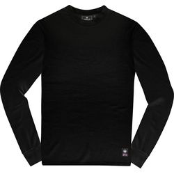 Merlin Kingsley Waffle Knit Langarmshirt, schwarz, Größe S für Männer