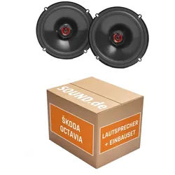 JUST SOUND best choice for caraudio Lautsprecher Einbauset vorne JBL Club 620F für Skoda Octavia II Typ 1Z Auto-Lautsprecher (55 W) schwarz