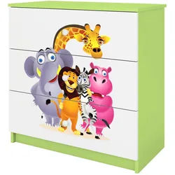Raumhirsch Furniture Kommode Babydreams ZOO 81/81/41 , Grün , Holzwerkstoff , 81x81x41 cm , Babymöbel & Kindermöbel, Babyzimmer, Babyregale & Kinderregale