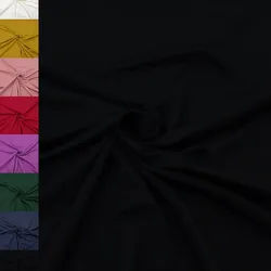 MAGAM-Stoffe Stoff "Finn", Jersey uni einfarbig ÖKO-TEX Meterware 50cm schwarz