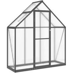 Helloshop26 - Gewächshauszelt für Pflanzen Blumen und Gemüse mit Grundrahmen 169 x 58 x 195 cm anthrazitfarbenes Aluminium 02_0044492