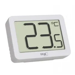 TFA Dostmann Digitales Thermometer, weiß - vielseitig einsetzbar Wetterstation