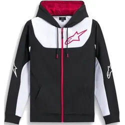 Alpinestars Sessions V3 Zip Hoodie, schwarz-weiss-rot, Größe XL für Männer