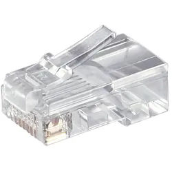Goobay RJ45 Westernstecker für Rundkabel, 8 polig - zum Crimpen an Telefonrundkabel, ungeschirmt