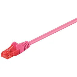 Goobay 50x Goobay 95279 CAT 6 Patchkabel, U/UTP, magenta, 5 m - Netzwerkkabel