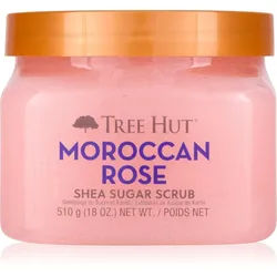 Tree Hut Shea Sugar Scrub Moroccan Rose Zucker-Peeling mit Bambus Butter 510 g