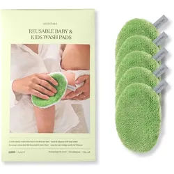 Waschpads für Babys und Kinder Grün Set 5 St gruen