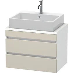 Duravit DuraStyle Konsolenwaschtischunterbau wandhängend Taupe & Weiß Matt 700x478x512 mm - DS530609 DS530609118