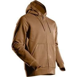 Kapuzen-Sweatjacke "22486-378" Customized - S - nussbraun