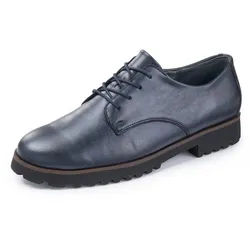 Les derbies en cuir nappa vachette Waldläufer bleu