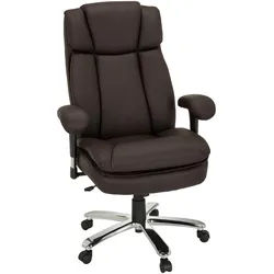 Mid.you Chefsessel , Dunkelbraun , Textil , Drehkreuz , 77x123x84 cm , Wippmechanik mit Härtegradeinstellung , Büromöbel, Bürostühle, Chefsessel