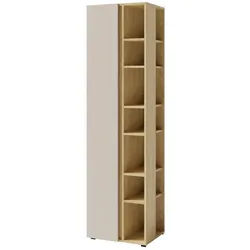 Deine Möbel 24 Kinderregal Libu 04 55/40/195 in Sandbeige / Geölte Eiche , Beige, Eichefarben , Holzwerkstoff , 55x195x40 cm , Babymöbel & Kindermöbel, Babyzimmer, Babyregale & Kinderregale