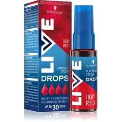 Schwarzkopf LIVE Drops abwaschbare farbige Schatten Farbton Fiery Red 30 ml