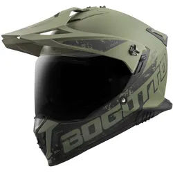 Bogotto FG-601 Duo Fiberglas Enduro Helm, grün, Größe XL für Männer