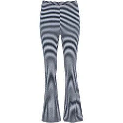Stoffhose CULTURE "Casual Hose CUtea", Damen, Gr. L, N-Gr, blau (marineblaus, weiß stripe), Obermaterial: 95% Baumwolle CO. 5% Elasthan EL., Hosen Stoffhose