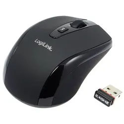 LogiLink optisch Mini USB Funk 2.4 GHz Schwarz Maus schwarz
