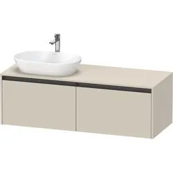 Duravit Ketho.2 Konsolenwaschtischunterbau wandhängend Taupe Supermatt 1400x550x459 mm - K24888L8383 K24888L83830000