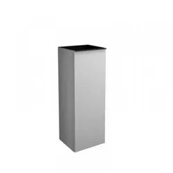 burgbad Fiumo halbhoher Schrank, mit eine Tür, Türanschlag rechts, 960 x 350mm, UHEH035RF3960G0223, Farbe: Tectona Dekor Zimt / Tectona Dekor Zimt, Griff weiß matt G0223