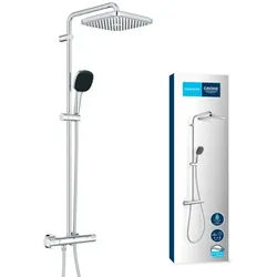 Grohe Vitalio Comfort 250 Duschsystem 26696001 mit Thermostatbatterie für die Wandmontage chrom