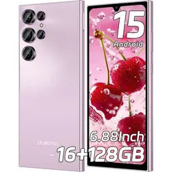 OUKITEL C61 16GB RAM+128GB ROM/TF 1TB, Android 15 Smartphone (17,47 cm/6.88 Zoll, 128 GB Speicherplatz, 13 MP Kamera, 13MP+5MP, Dual SIM 4G, Simlockfreie Handys, OTG, GPS) lila