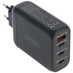 Laden mit bis zu 100W, das USB-CTM PD Schnellladegerät Multiport 100W schwarz