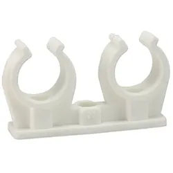 10 Stk. Doppel-Rohrclip 20 - 22 mm