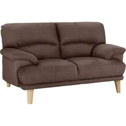 2-Sitzer TRENDMANUFAKTUR "Cecilia, italienische Designsprache, tolle Details", braun, B:162cm H:87cm T:90cm, Struktur fein (100% Polyester);Microfaser Vintage (100% Polyester);Struktur (100% Polyester), Sofas, hoher Sitzkomfort und extrabequeme Armlehnen