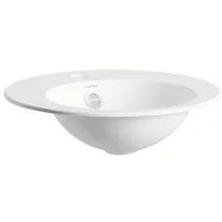 Laufen FORM Einbauwaschtisch H517FM30001041 400 x 400 x 110 mm, rund, 1 Hahnloch, mit Überlauf, weiß