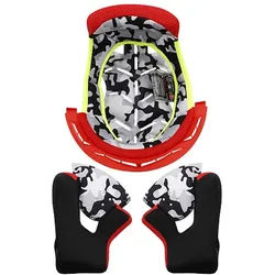 LS2 MX437J Fast Mini Innenfutter & Wangenpolster, rot, Größe S