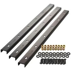 SO-TECH® Möbelleiste Stahl Gratleisten verschiedene Längen 60 - 90 cm Oberflächen, (3-St), 3 Stück U-Form Stahl Used Industrial Look 90 x 4 x 2 cm schwarz 4 cm x 2 cm x 90 cm