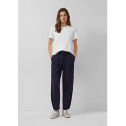 s.Oliver 7/8-Hose Hose Relaxed Fit Hose mit Barrel Leg und hohem Bund blau 34