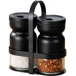 Gewürzstreuer-Set MELLI (BHT 12x6x14.50 cm) - schwarz - BHT 12x6x14.50 cm