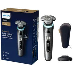 Philips Elektrorasierer Series i9000 Prestige XP9202/10, integrierter Präzisionstrimmer, mit SkinIQ Technologie, inkl. Ladestand, Reiseetui silberfarben