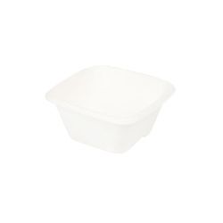Greenbox Portionsbecher, quadratisch, 100 ml, 80 x 80 x 37 mm, Stapelbarer Einwegbecher für Take-away Speisen, 1 Packung = 50 Stück