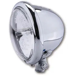 HIGHSIDER smart 4 1/2 Zoll Scheinwerfer Bates Style Chrom E-geprüft (1 Stück)
